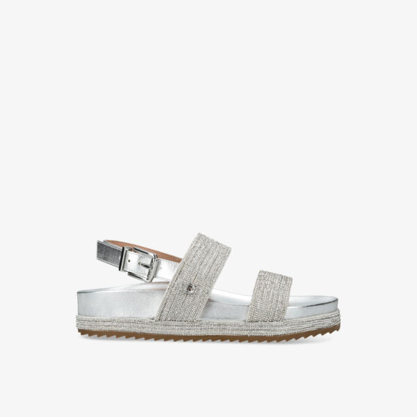

Плетеные босоножки gala с кристаллами Carvela, серебряный