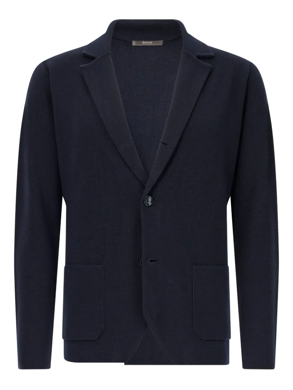 

Шерстяной однобортный пиджак Boggi Milano, синий