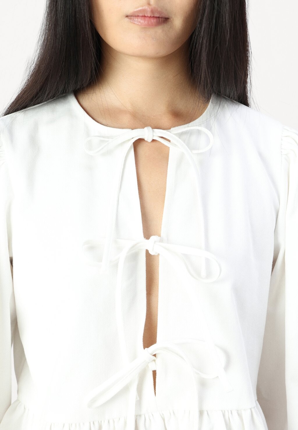 

Топ с длинными рукавами PCAMILDA TIE TOP Pieces, белый