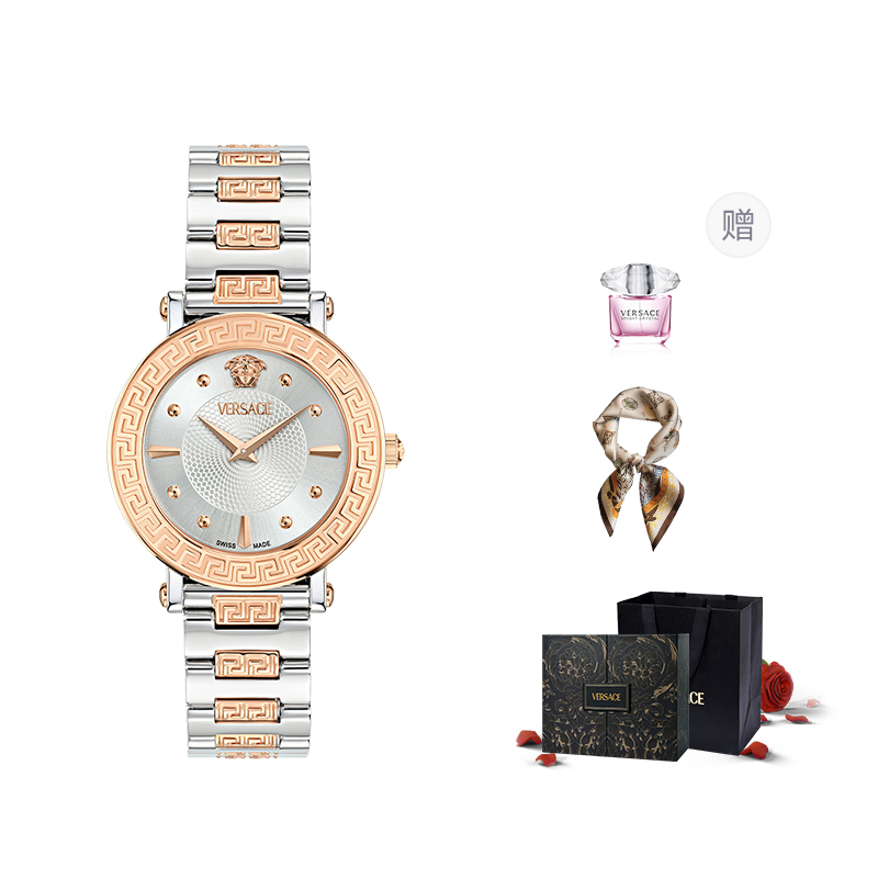 

VERSACE Часы Greca Sphere 35mm, Rose Gold