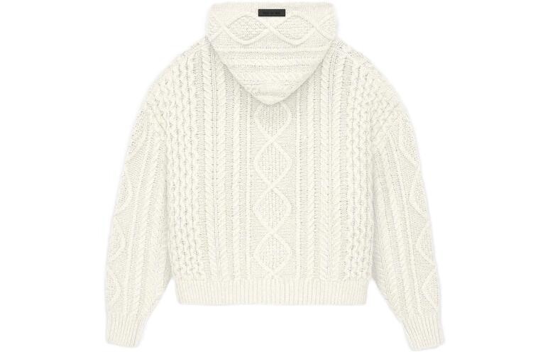 Толстовка с капюшоном с косичным узором Fear Of God Essentials, цвет Cloud Dancer — фото 2