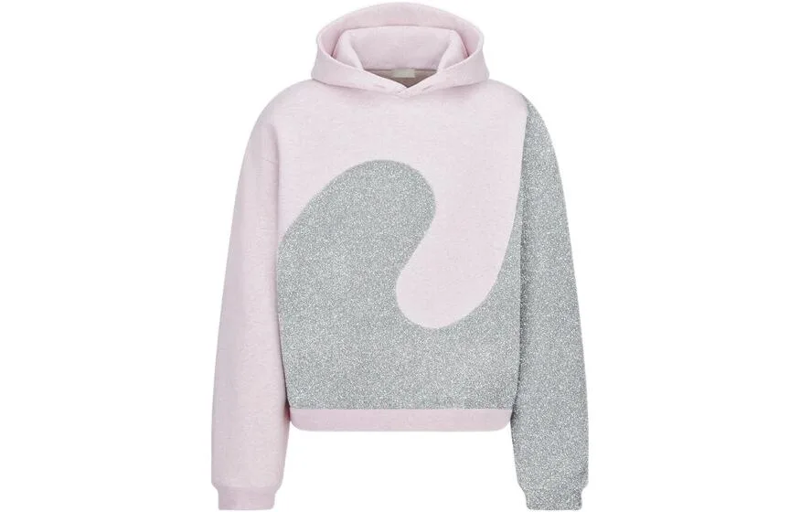 Толстовка с капюшоном Erl Relaxed Fit DIOR, Gray Pink