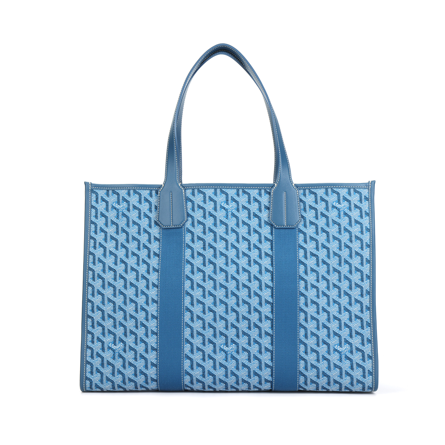 

GOYARD Сумка-шоппер из телячьей кожи унисекс среднего размера океанский синий