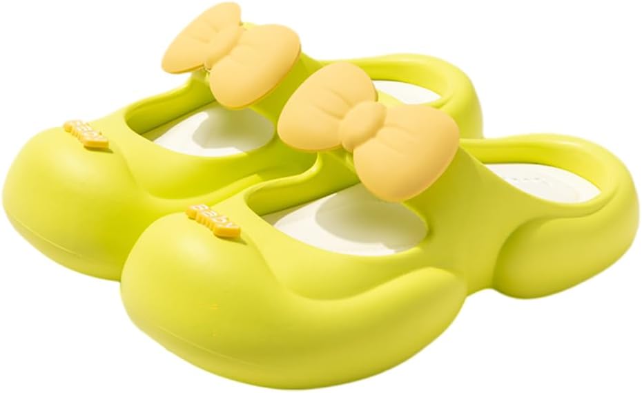 

KFVIM Милые сланцы-клоги для мужчин и женщин, сандалии для пляжа с бантом, зеленый