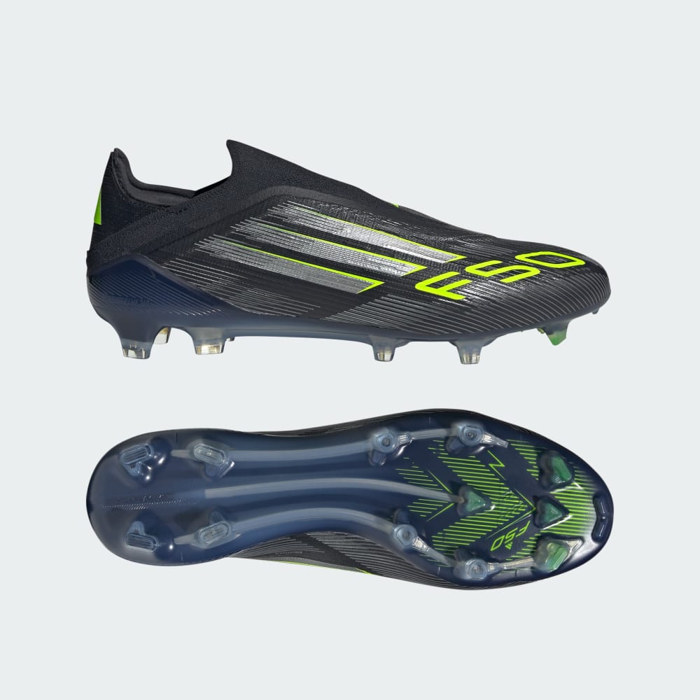 

Бутсы Adidas F50 Elite Laceless Firm Ground Cleats, цвет Core Black/Iron Metallic/Lucid Lemon