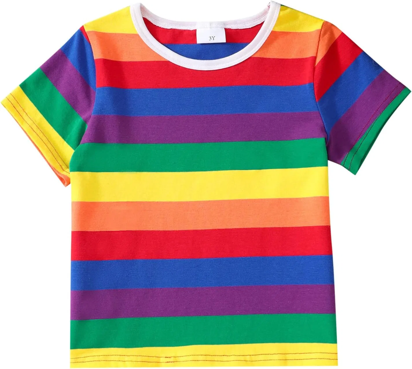 Футболка для детей Rainbow Striped Moonker, желтая
