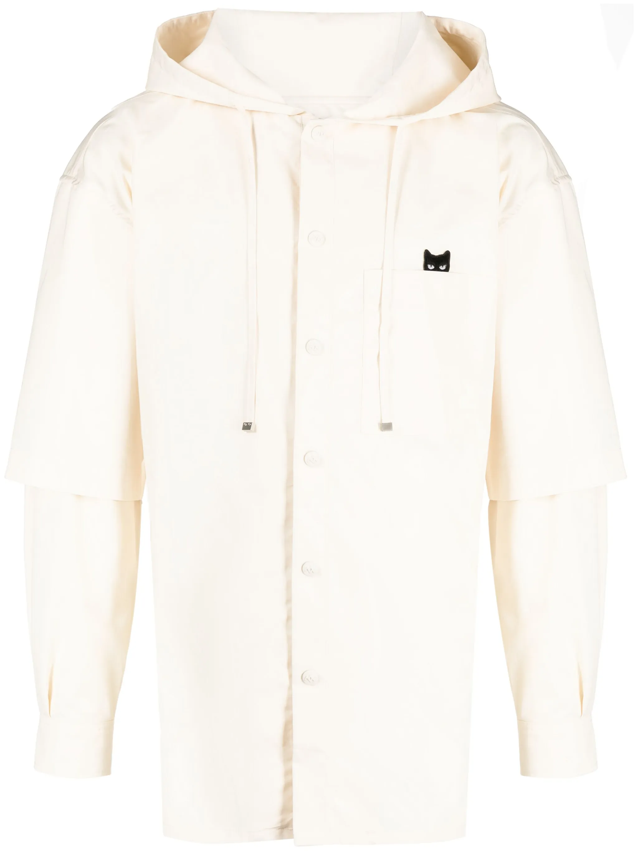 

Рубашка с капюшоном и нашивкой-логотипом Zzero By Songzio, нейтральный