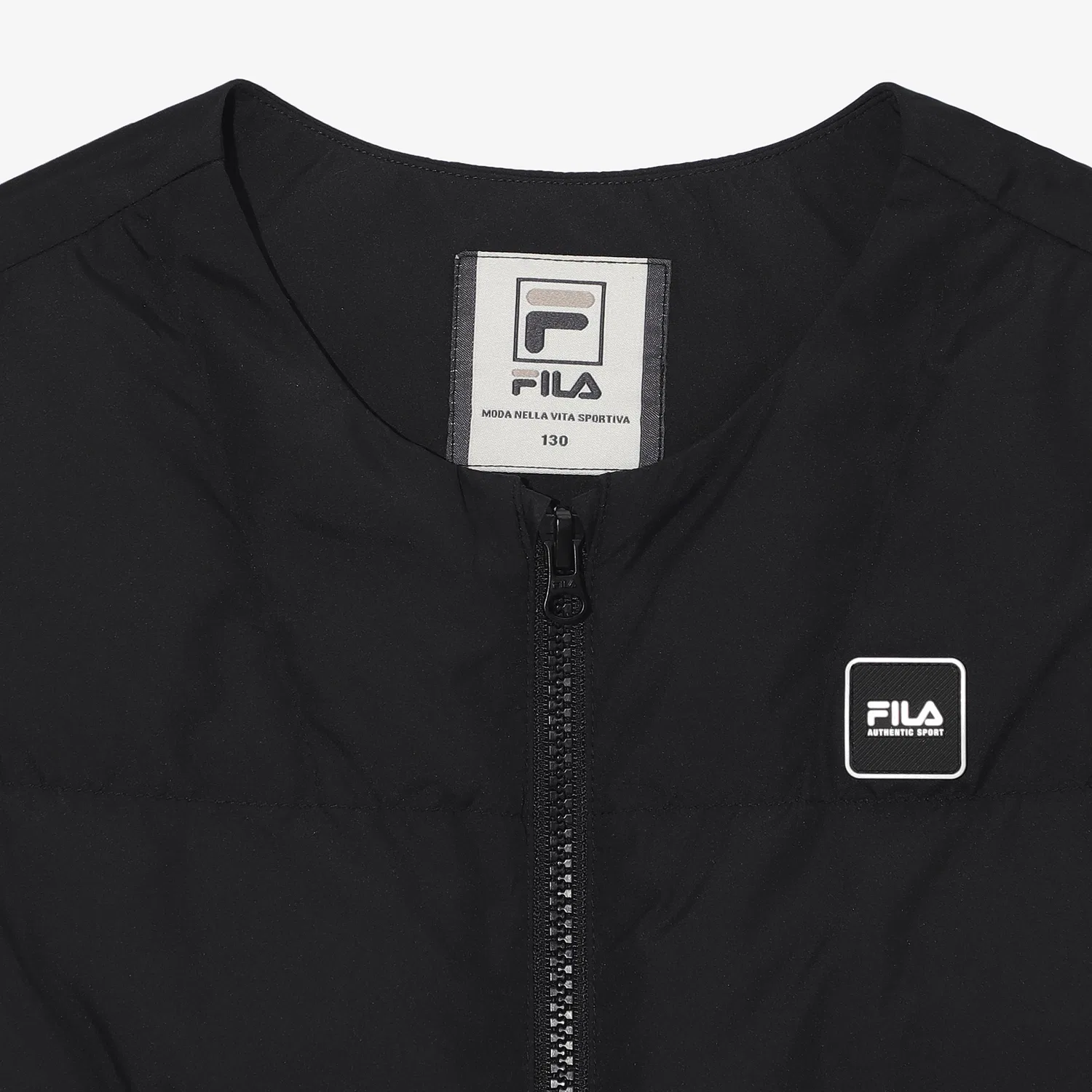 Детский утеплённый жилет чёрный от Fila Kids — фото 4