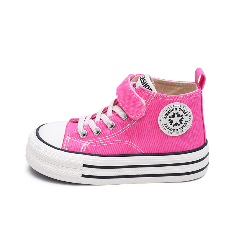 

Детские противоскользящие легкие амортизирующие антивандальные кеды из хлопка Kids' Budding, персиковый/красный