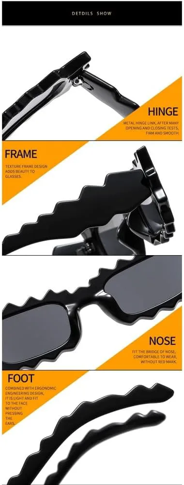 

Модные солнцезащитные очки неправильной формы прямоугольной формы для женщин, градиентные линзы UV400, ретро-очки квадратной формы для мужчин HYYZZC, Black Gray