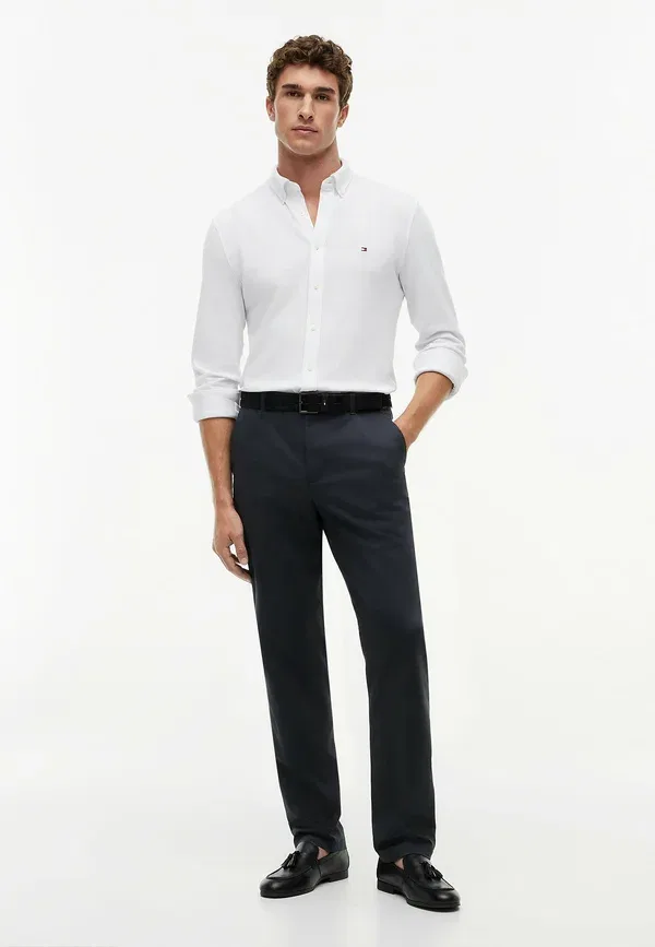 Брюки чинос Tommy Hilfiger Denton straight printed structure, темно-синий — фото 2