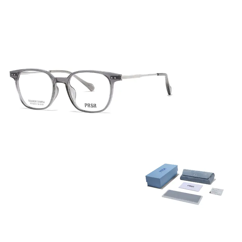 

Prsr Пластиковая оправа для очков квадратной формы, Light grey silver PT75019COL.38