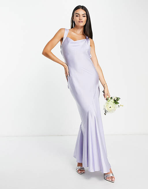

Синее атласное платье макси с асимметричным бантом на спине ASOS DESIGN Bridesmaid, Синий, Синее атласное платье макси с асимметричным бантом на спине ASOS DESIGN Bridesmaid
