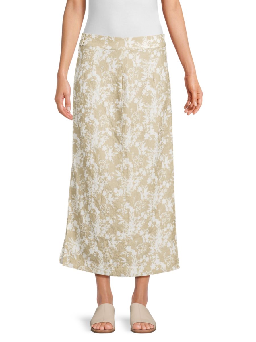 

Юбка миди А-силуэта с цветочным принтом Third Form, цвет Beige Floral