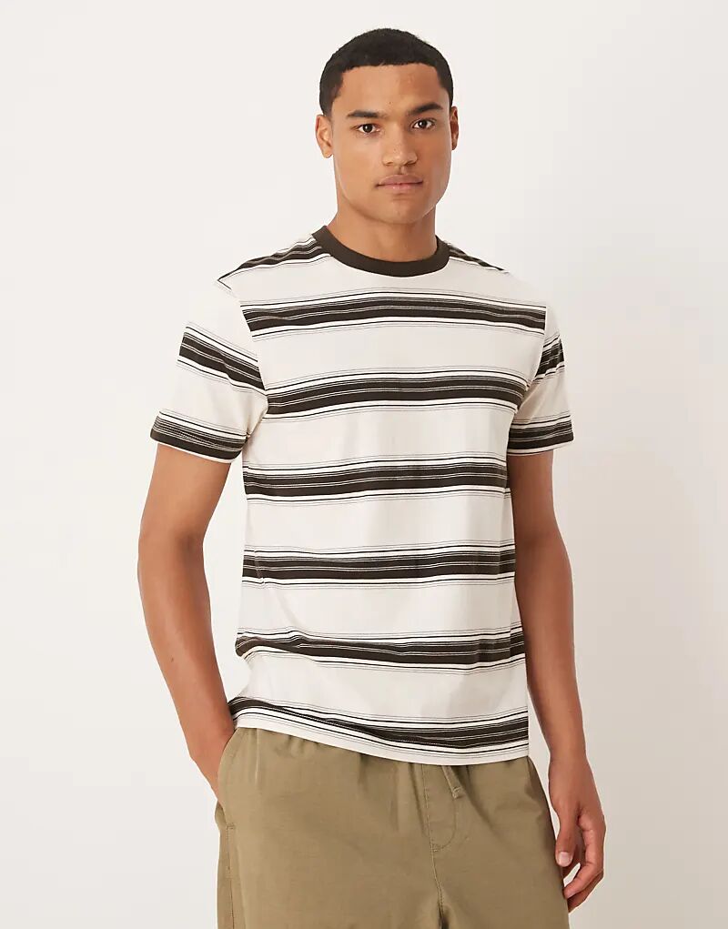

Футболка ASOS DESIGN в коричневую полоску
