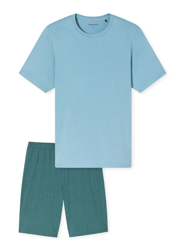 

Schiesser Пижама Casual Essentials светло-голубого цвета