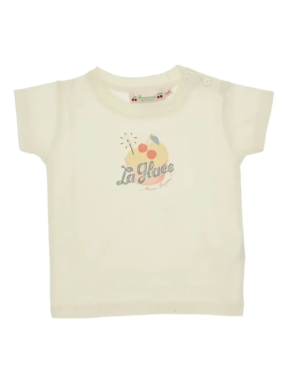 

Футболка с принтом Bonpoint, слоновая кость