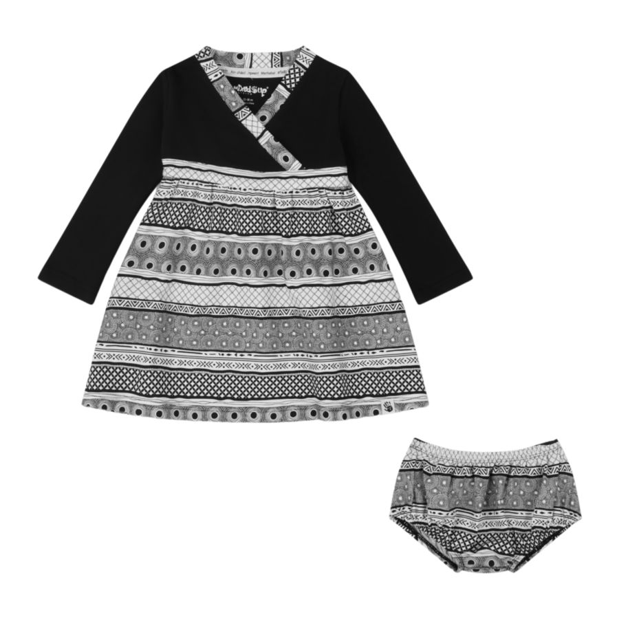 

Детское платье в полоску, украшенное хной Mixed Up Clothing, Henna stripe