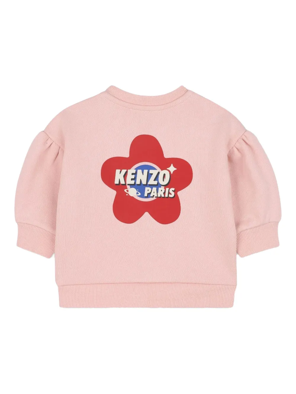 Спортивный костюм с цветочным принтом Kenzo Kids, розовый — фото 4