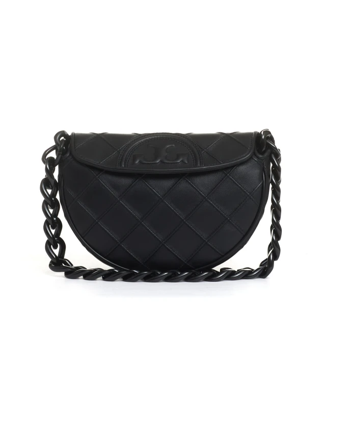 

Кожаная сумка через плечо Tory Burch, черный