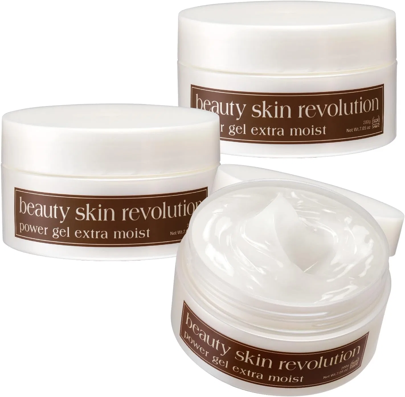 Гель для лица CRUDE Beauty Skin Revo Power Gel Extra Moist, 200 г x 3, травяной аромат
