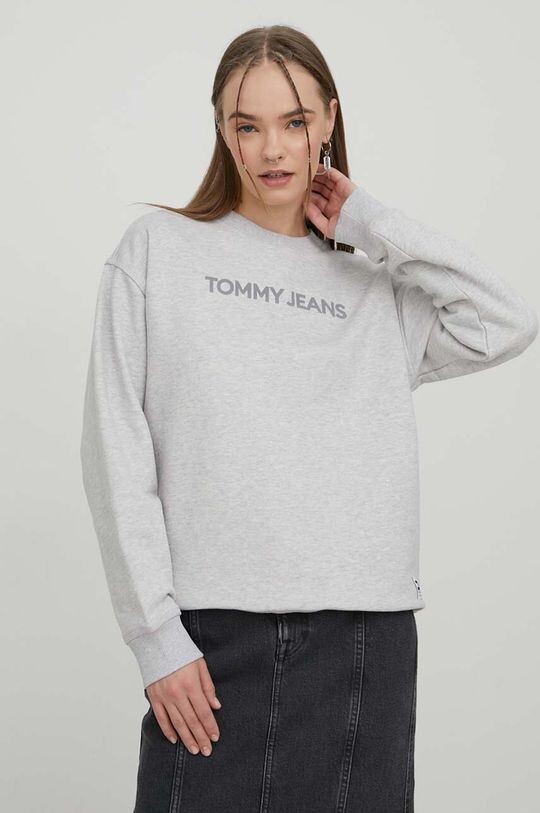 

Хлопковая толстовка Tommy Jeans, серый