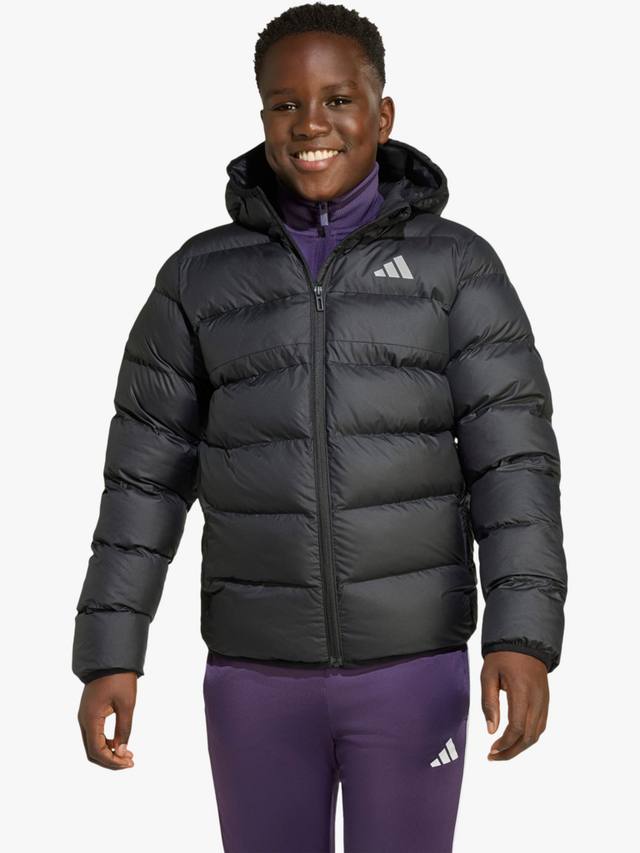 

Детская утепленная куртка с капюшоном adidas, Black