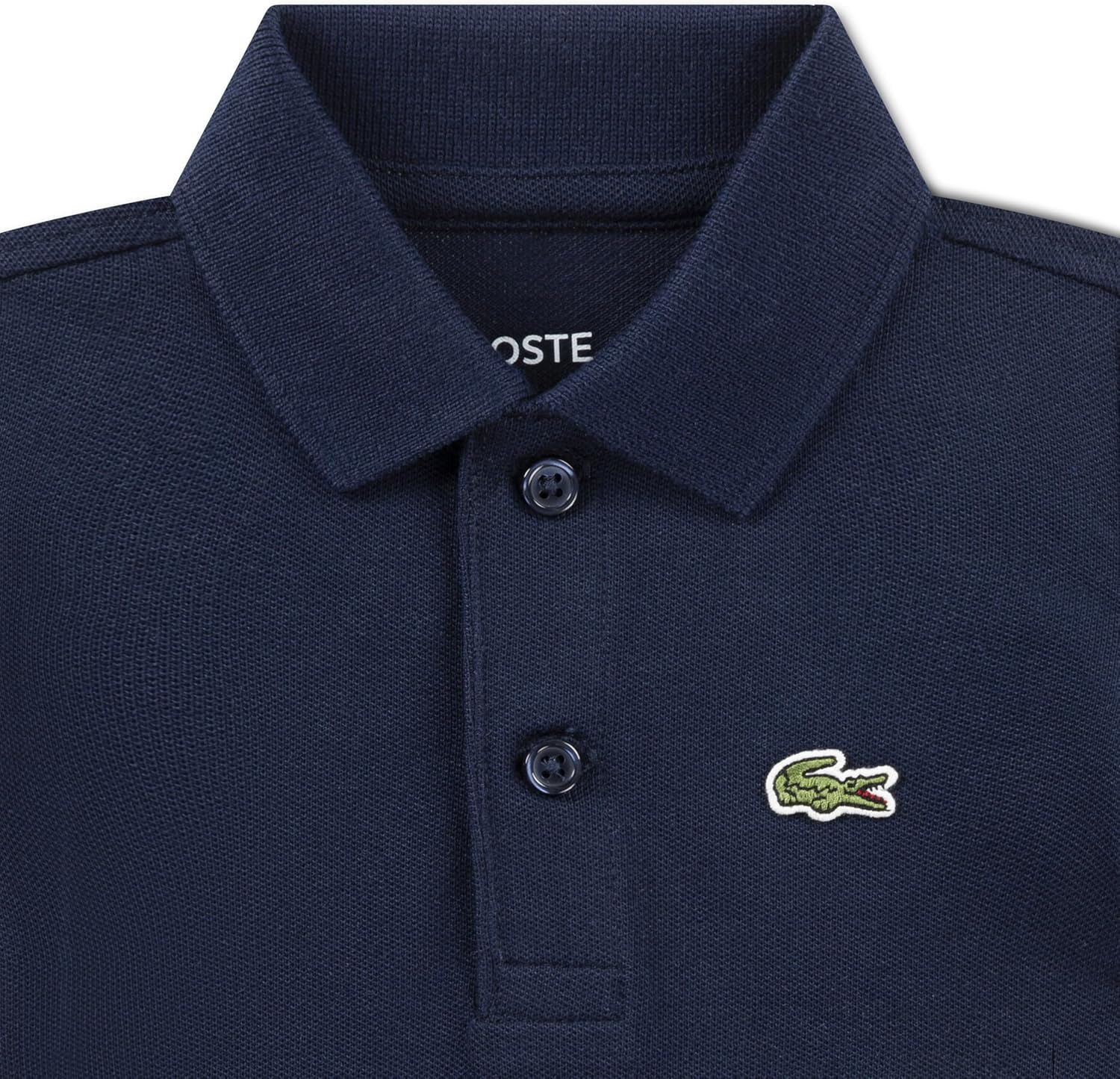 Laceste Unisex Baby Classic Pique Polo Bodysuit Lacoste, Navy Blue — фото 4