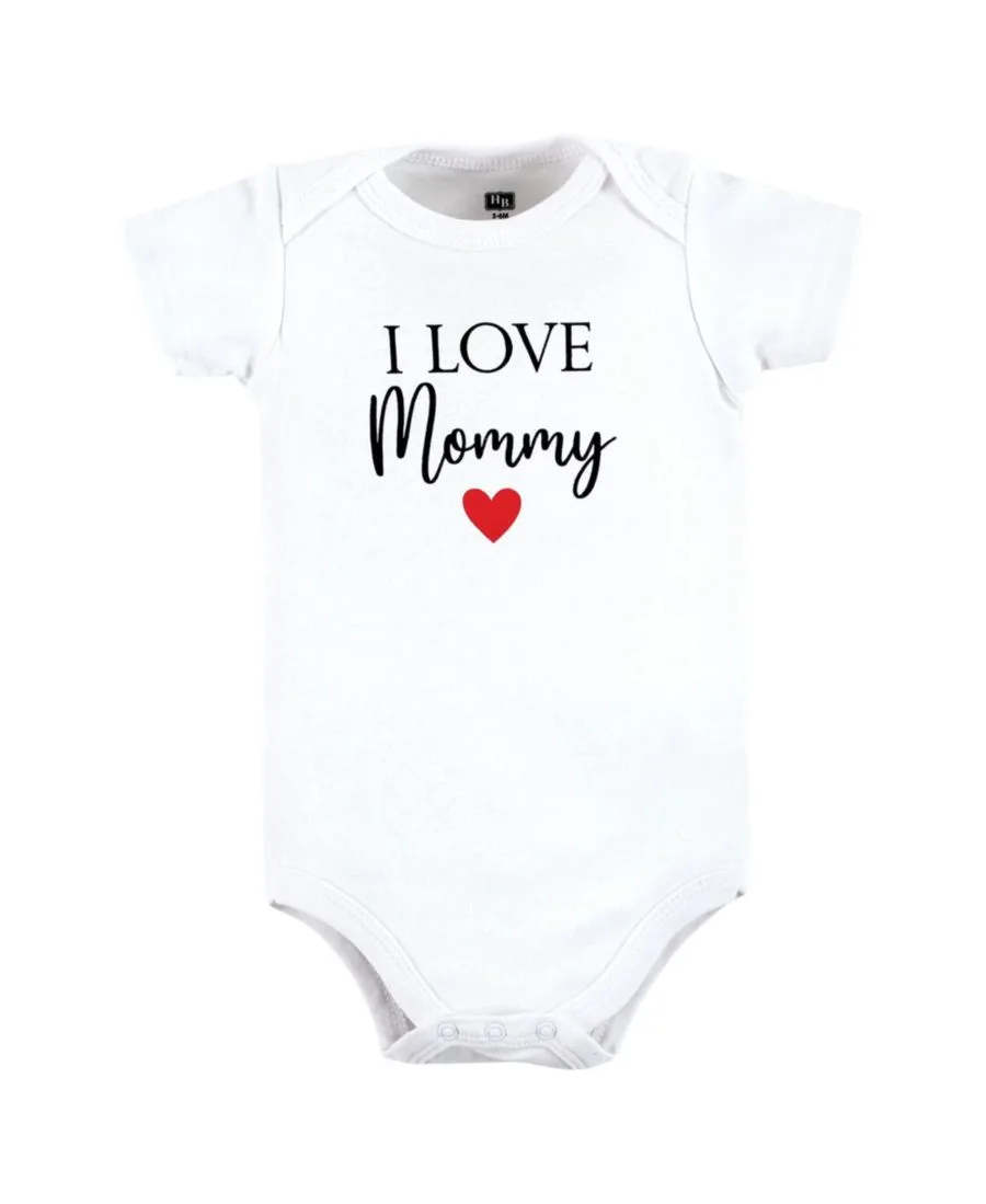 Комплект из 3 хлопковых боди Hudson Baby, girl mommy красный черный 3pk — фото 3