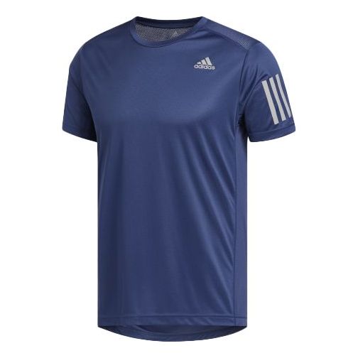 

Футболка own the run sports short sleeve tee 'blue grey' Adidas, синий