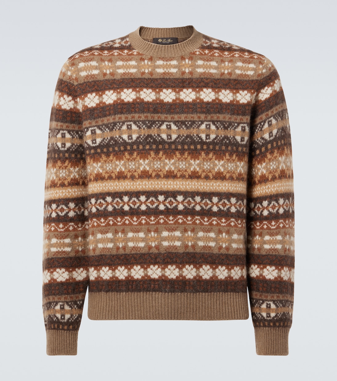

Свитер Scopello из кашемира, альпаки и шерсти Loro Piana, Spiced Mocha-Deep Walnut