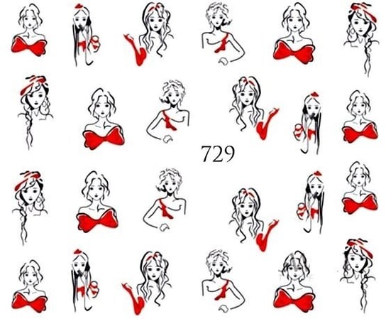 

Водные наклейки для ногтей - №729, Raisin