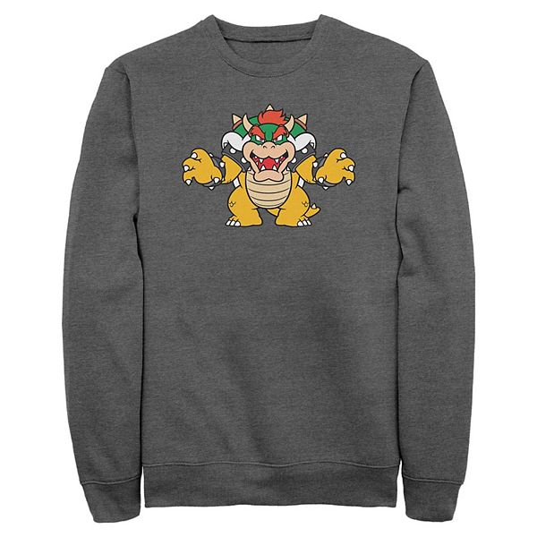 

Мужской флисовый свитшот nintendo super mario bowser Licensed Character