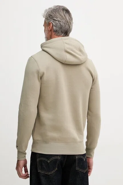 Худи мужское с капюшоном из хлопка Tommy Hilfiger, зеленый — фото 2