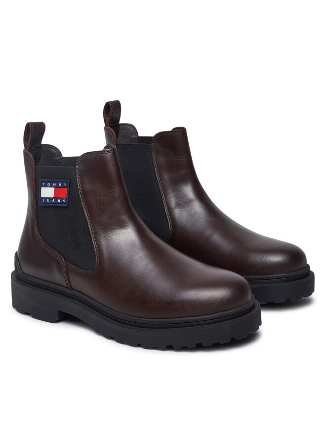 Ботинки Челси Tommy Jeans Chelsea Tjm Leather Chelsea Boot EM0EM01448 Marrón, коричневый — фото 2