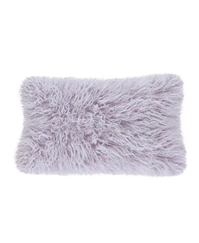 

Монгольская декоративная подушка из искусственного меха, 12 x 20 дюймов Saro Lifestyle, фиолетовый