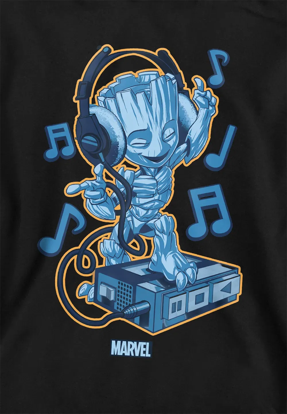 Детская худи Marvel Baby Groot с капюшоном, черный — фото 2