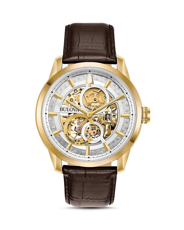 

Часы Bulova Sutton Skeleton, 43 мм, мультиколор