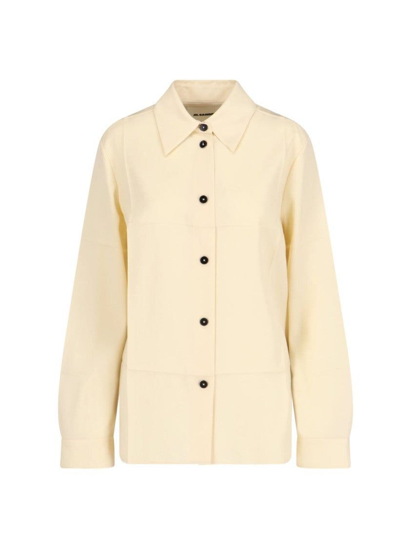 

Рубашка из верджинской шерсти цвета айвори Jil Sander, Neutrals