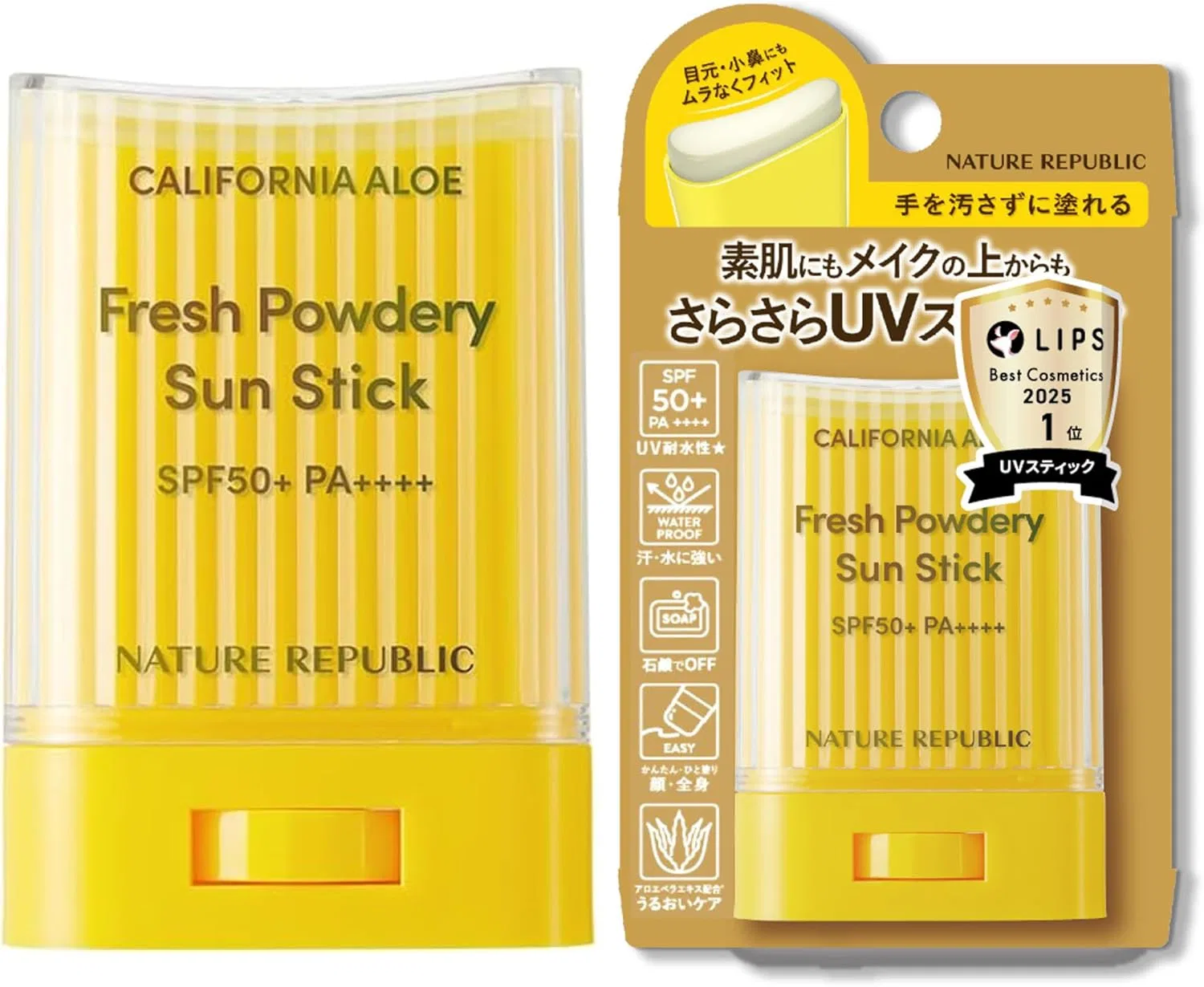 Солнцезащитный стик NATURE REPUBLIC California Aloe Sunstick Fresh Powder, 20 мл