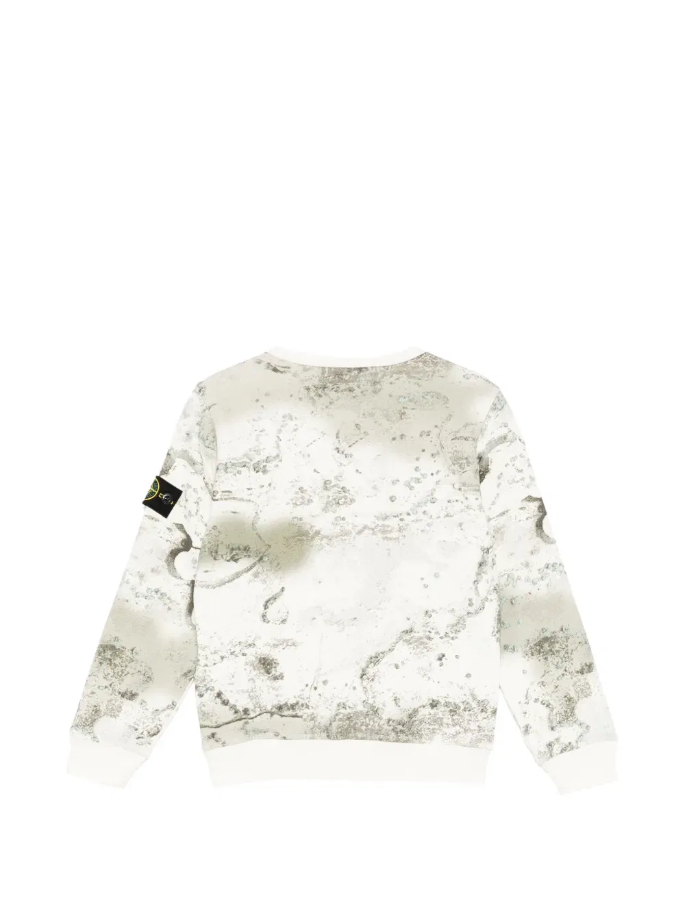 Свитшот с узором в виде значка Stone Island Junior, белый — фото 2