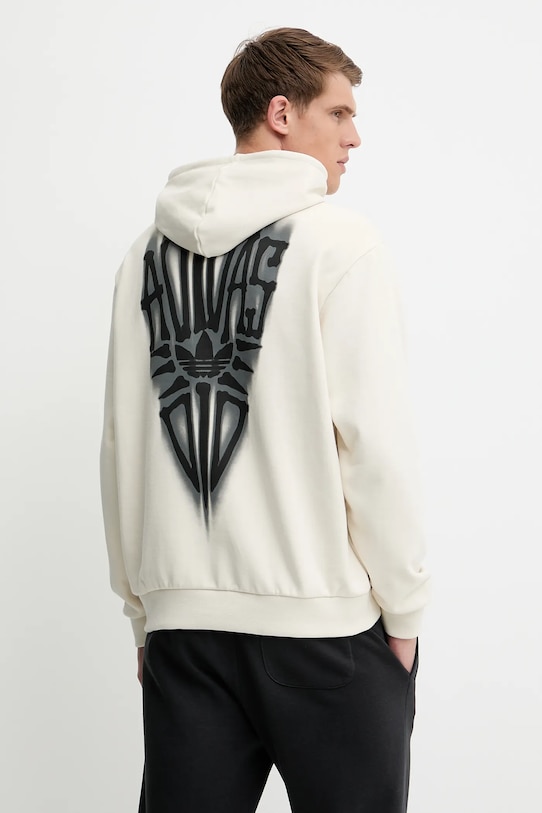 

Хлопковая худи Skeleton Hoodie Adidas Originals, бежевый