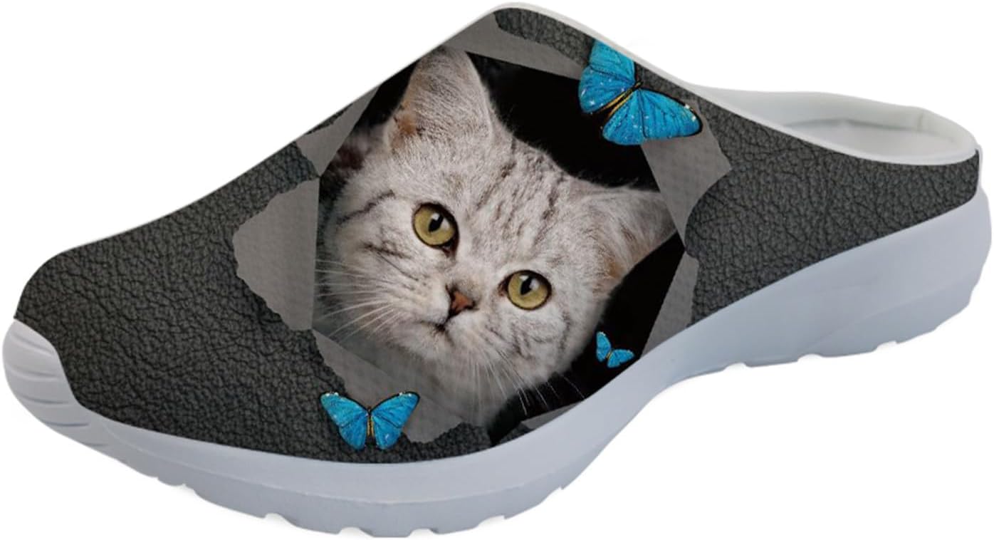 

Кроссовки Forchrinse Christmas с Санта-Клаусом и снежинкой для женщин, мюли, сетчатые слипоны, мужские садовые сабо, рождественская обувь для прогулок, для дома, работы и спортзала, синий