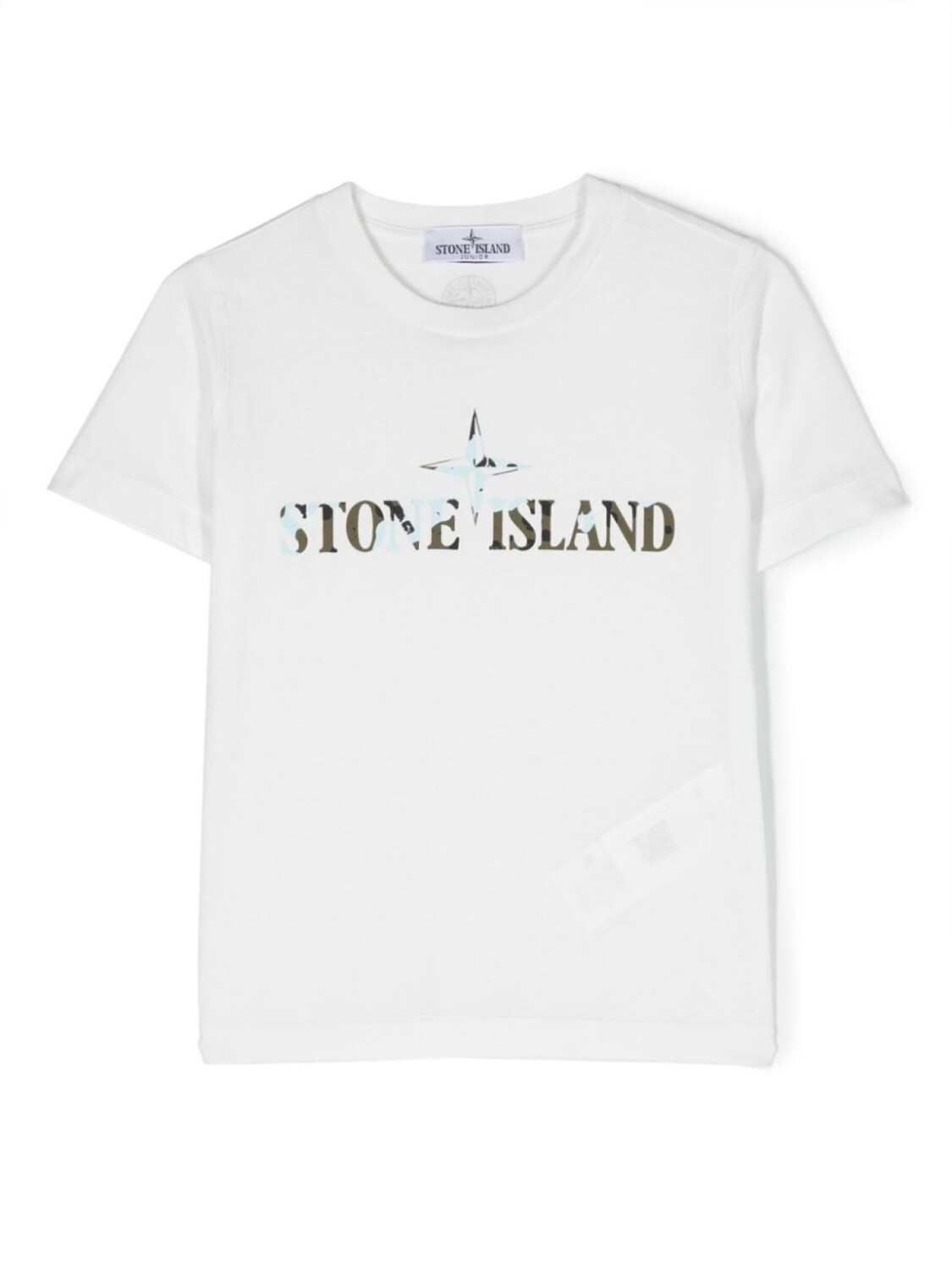 

Stone Island Junior футболка с логотипом, белый