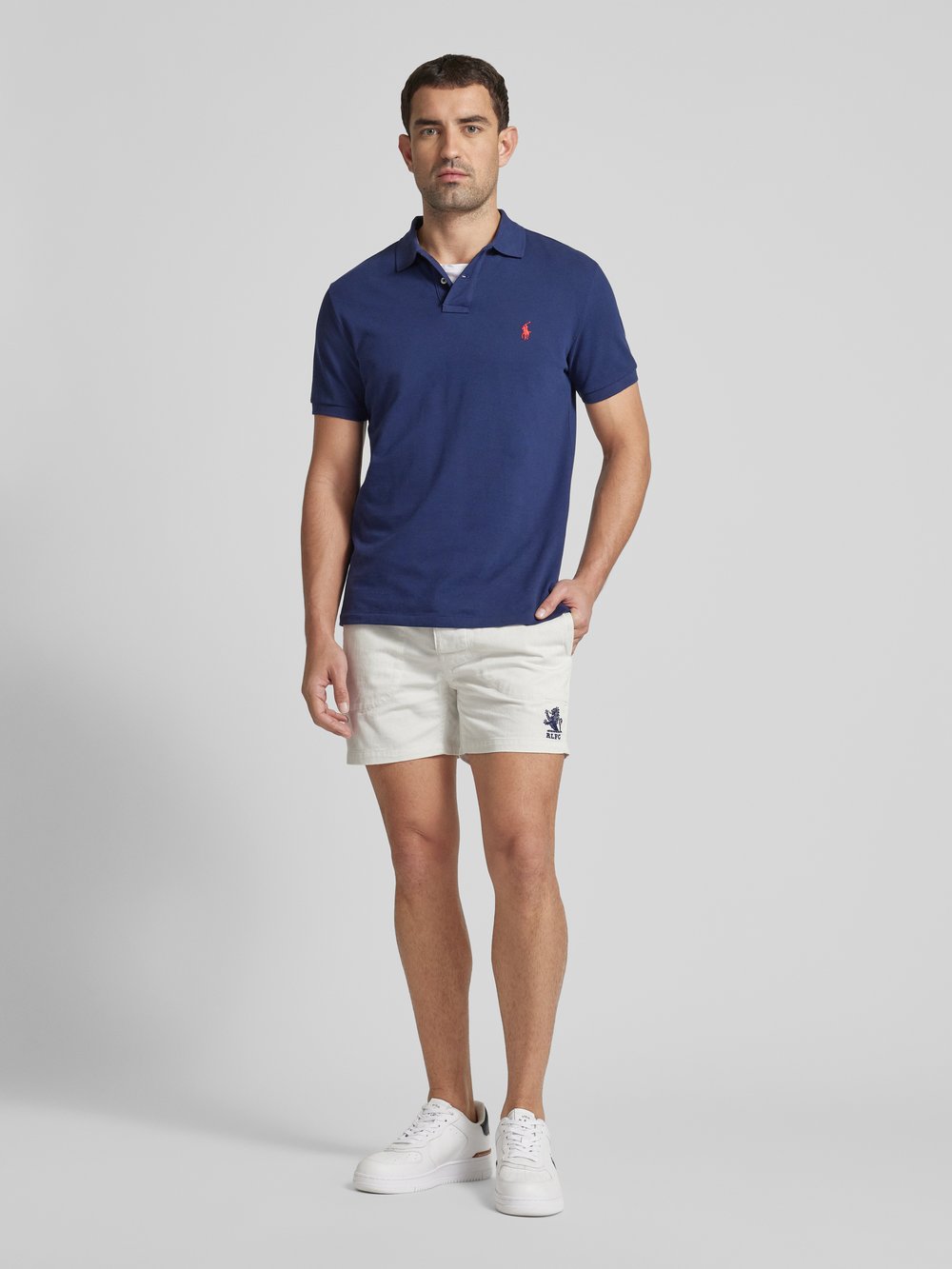 

Спортивные шорты свободного кроя с вышитым логотипом, модель «RUGBY» Polo Ralph Lauren, кремовый