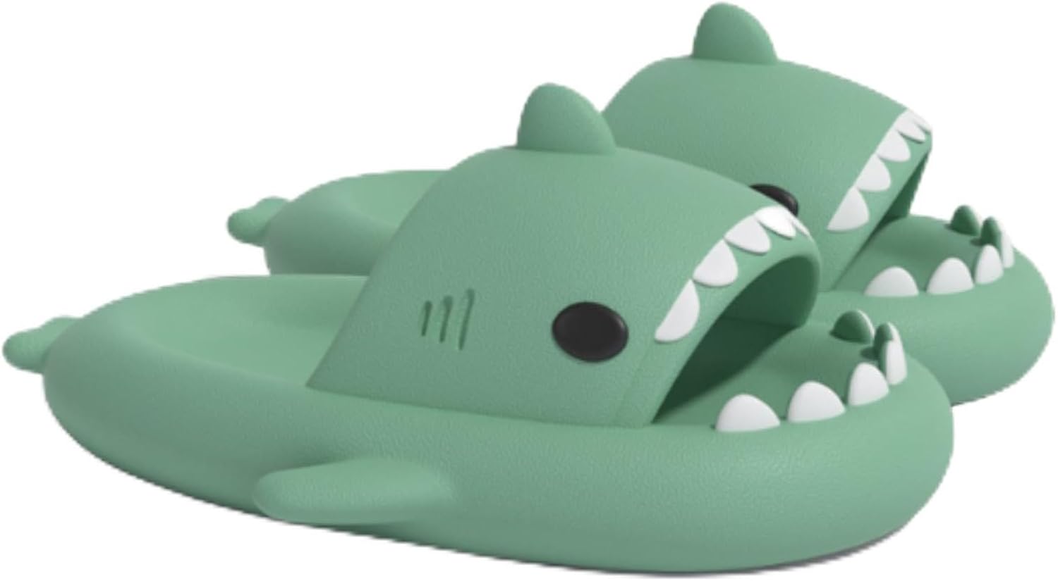 

Женские и мужские шлепанцы ZXCDINO в виде акулы, мягкие тапочки с открытым носком, сандалии с изображением акулы, с амортизирующей подошвой, для пляжа, бассейна и душа, зеленый