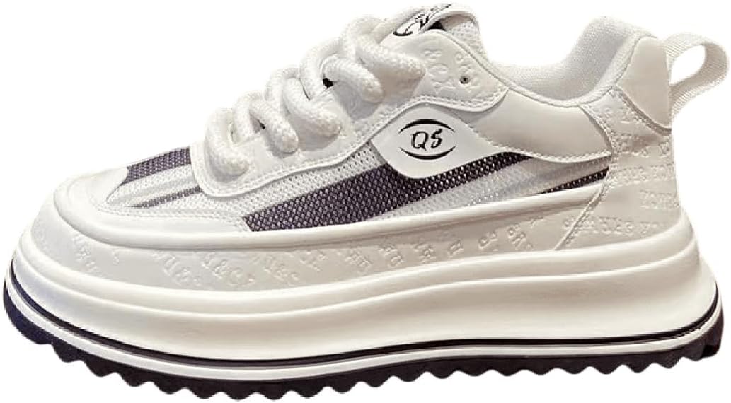 

Кроссовки Lexamen Mens с цветными блоками, низкие, повседневные, с увеличенной платформой, дышащие и удобные для ходьбы, для мужчин, белый