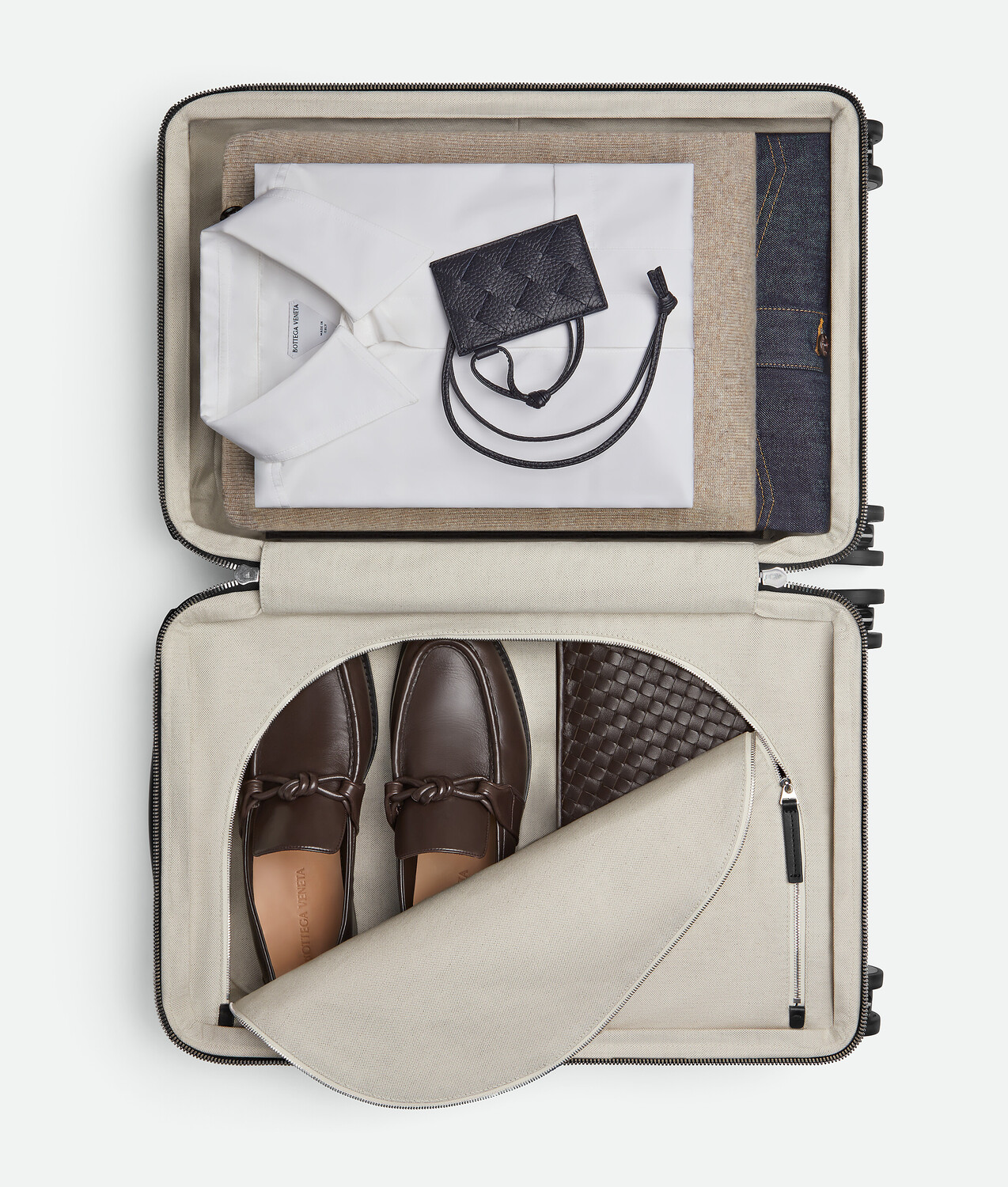 Odyssey intrecciato cabin suitcase BOTTEGA VENETA, черный — фото 3