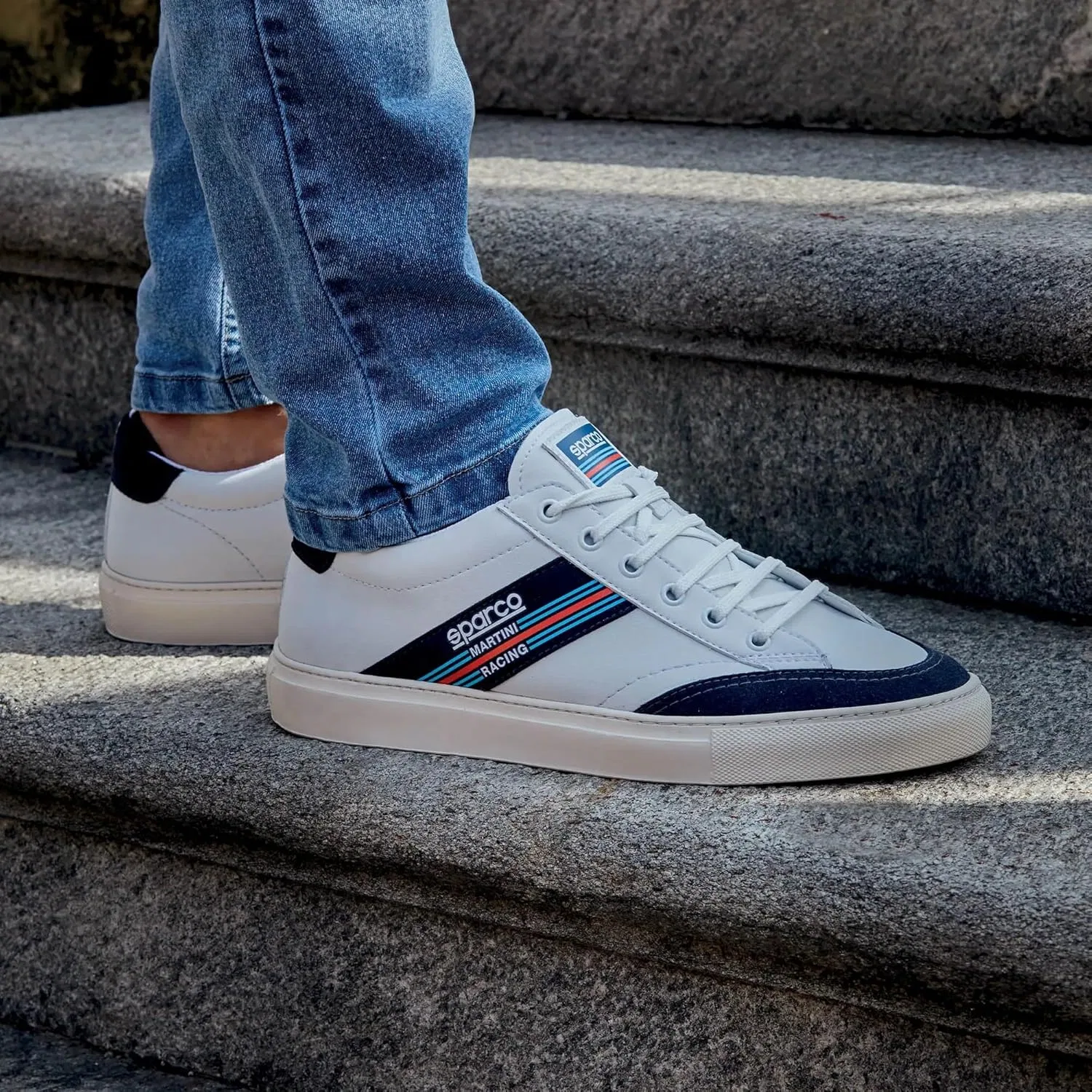 Sparco - Кроссовки унисекс S-Time Martini Racing - Freizeit-Motorsportschuhe aus Kunstleder - Sonderedition - Komfort - Gummisohle — фото 2