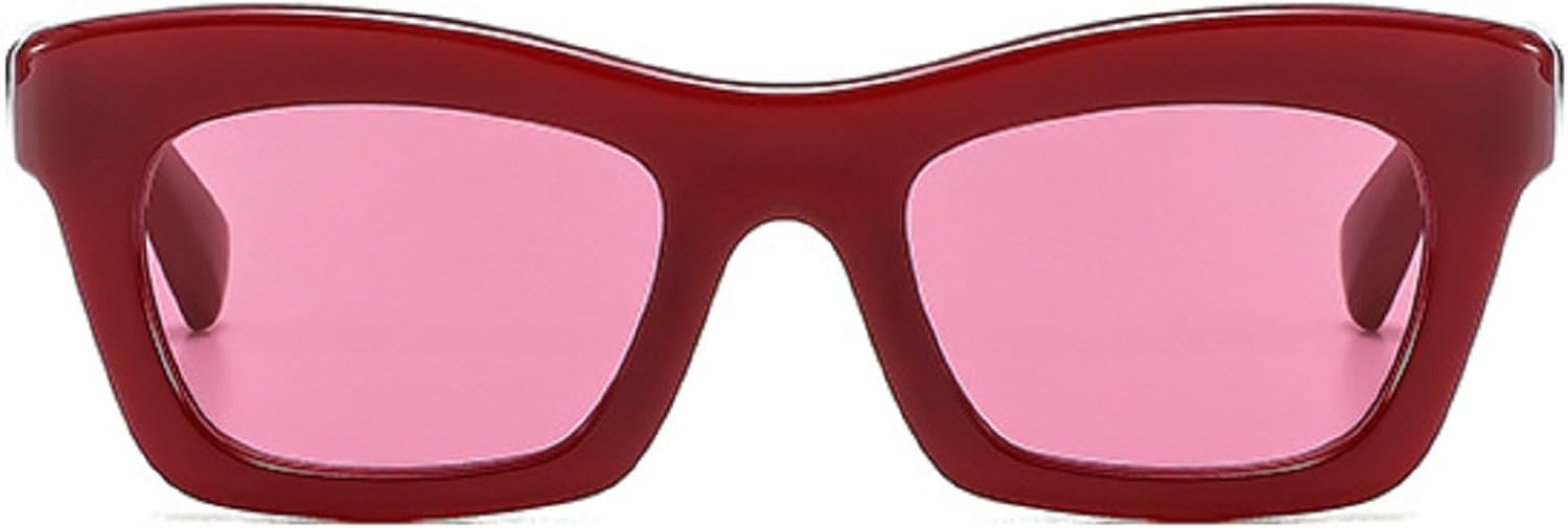 

Роскошные квадратные солнцезащитные очки для женщин и мужчин, модные дизайнерские мужские солнцезащитные очки, трендовые модели, защита от ультрафиолета UV400 mincl, Red